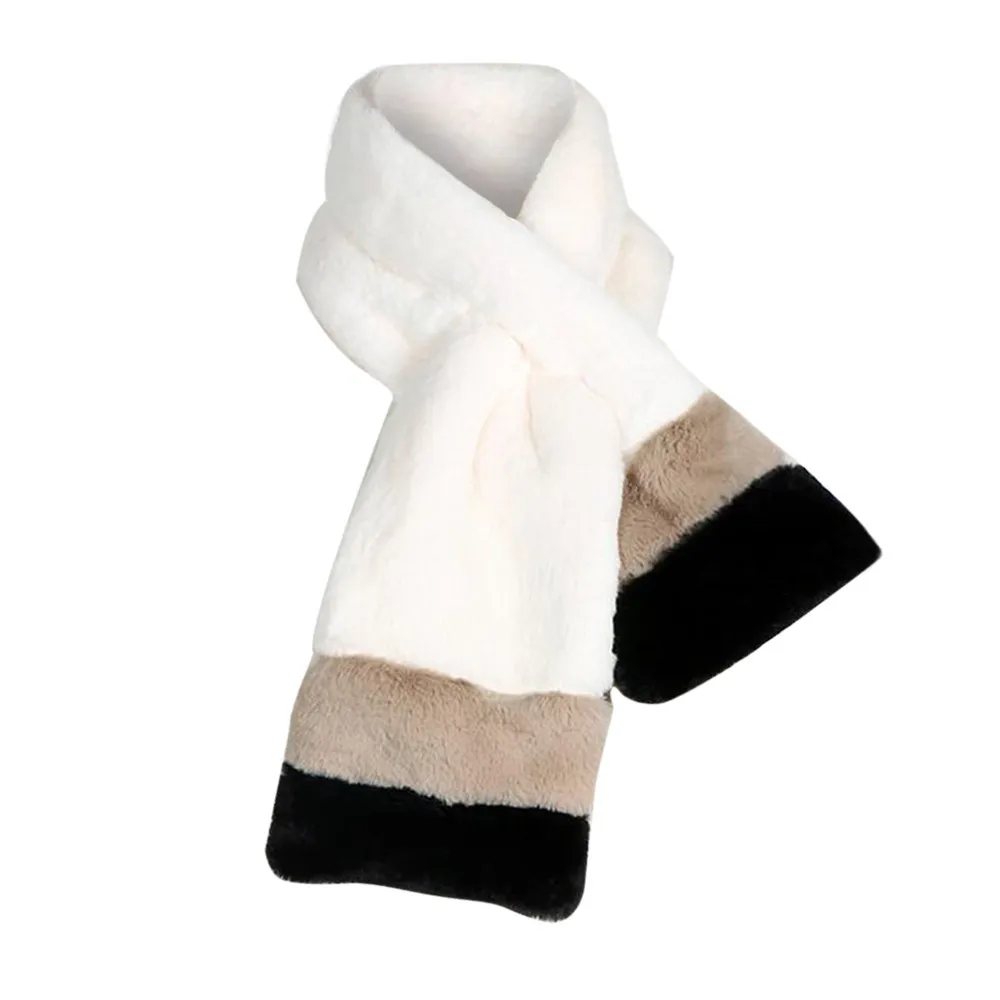 Осенне-зимний женский зимний теплый шарф, модный утолщенный мех, имитация меха, трава, шарфы, платок, длинный шарф#930 - Цвет: Белый