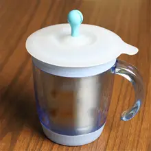 Милая многоразовая чашка, Силиконовая крышка, антипылезащитная чаша, термоизоляционная чашка, уплотнения, стеклянные кружки с крышкой, запчасти для напитков