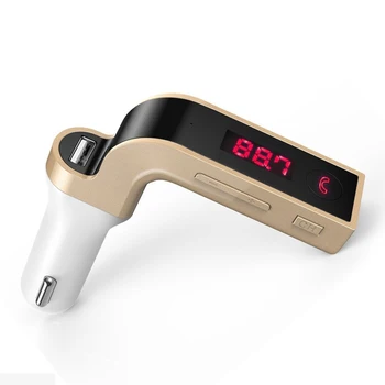 

Hands Free Wireless Bluetooth Car FM Transmitter G7 MP3 Player Car Kit W/ AUX Input U-Disk/TF Card Reader LCD Voltage Detection