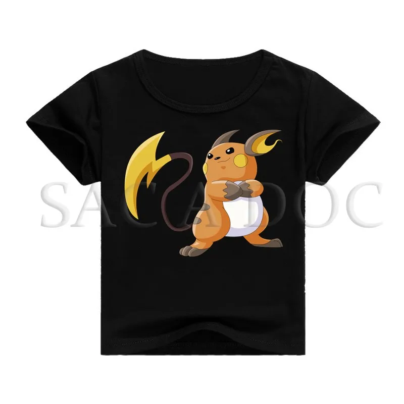 

Pokemon Raichu Kids T Shirt 3D Print Short Sleeve T-shirt for Baby Boys Girls Hip Hop Tops Tees Children Outwear Clothes