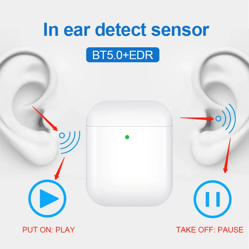Original tws 1:1 Aire 2 Smart Sensor Earbuds Wireless Charging Bluetooth Earphones pk H1 Chip i200 i500 i520 tws