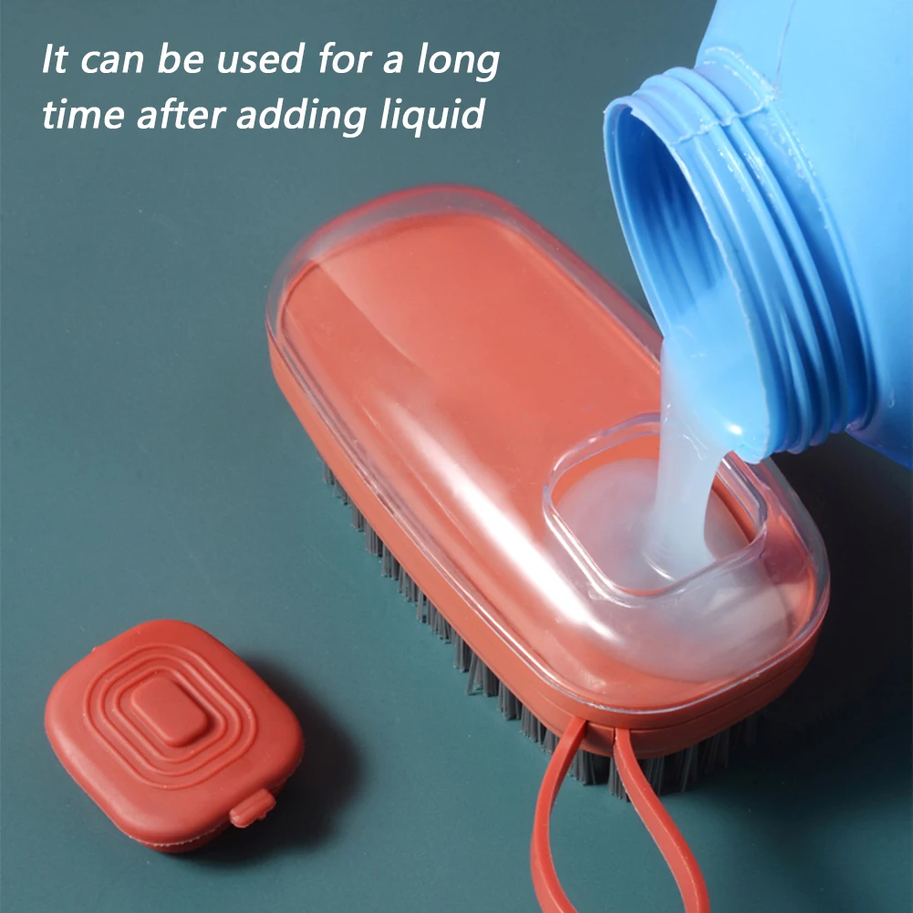 Household Laundry Brush Pot Washing Soft Brush Handheld Kitchen Dishwashing Brushautomatic Liquid Addition Shoe Cleaning Tools