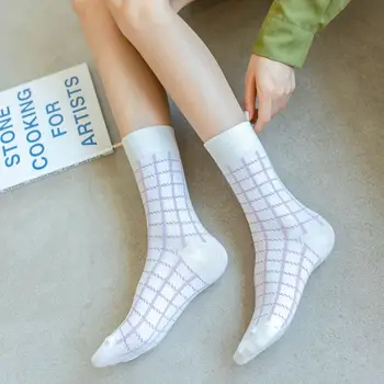 

Womens Socks Cotton Purple Korean Style Harajuku Sweet Girl's Japanese Christmas Socks Cute High Quality Fashion Christmas Gifts