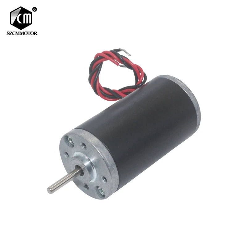 CW/CCW High Speed Large Torque for Small Machine DC 12V 24V 36W Micro Brushed Motor 3000rpm 24V 