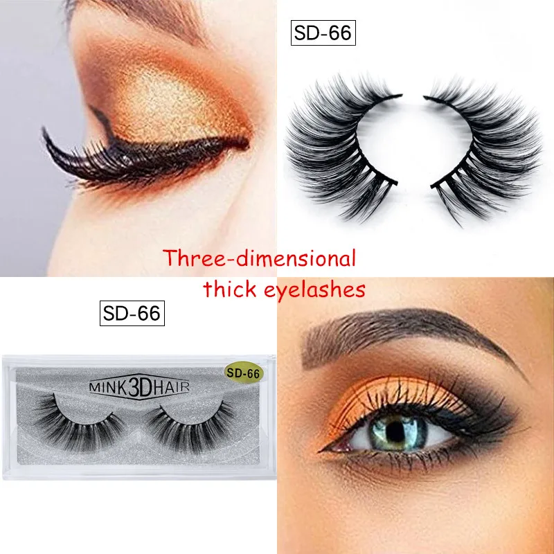 

1 Pairs False Eyelashes Messy Natural Thick Fake Eyelashes 3D Three Dimensional Makeup Faux Eyelashes Pure Hand Cotton Thread