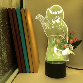 

Anime 3d Led Light Naruto Rock Lee Figura Led Night Light Anime Table Lamp for Child Bedroom Decor Kids Birthday Christmas Gift