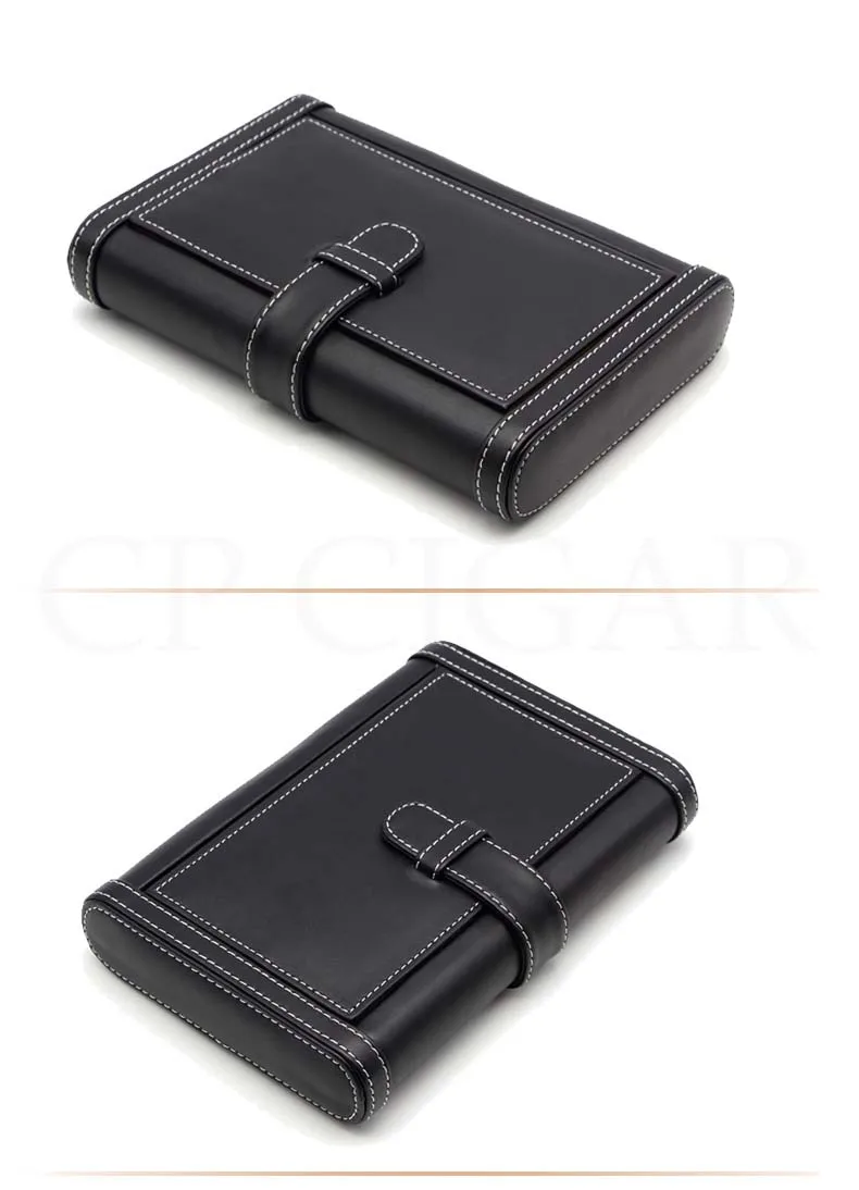 GALINER Portable Cigar Leather Case Travel Humidor Cedar Wood Cigar Box For 4 Cohiba Cigars Humidor Outdoor Cigars Accessories