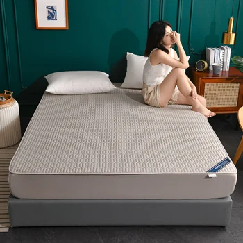 

Pure Cotton Fixed Bedspread Singleton Antislip Mattress Cover Dustproof Protect Solid And Durable Fitted Bedding Sheet