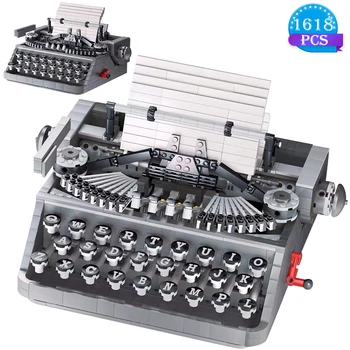 

Technic Creativity Nostalgic Retro Typewriter Model Children's Educational Small Particles Assembled Building Block Toys Gifts