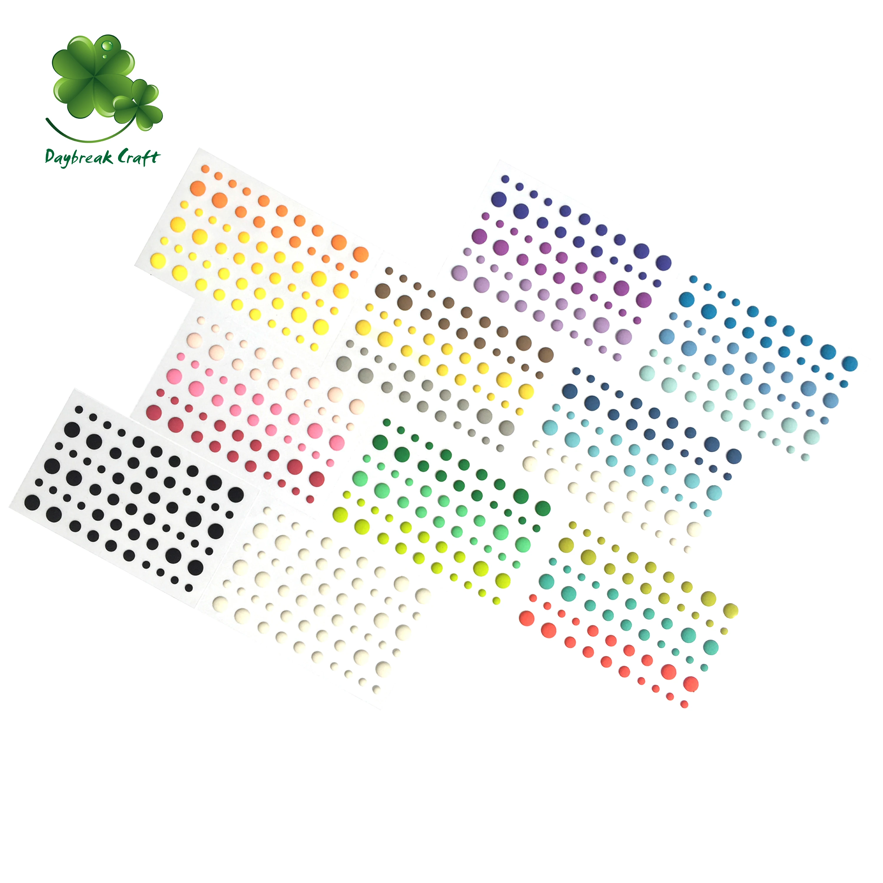 Round Assorted Size Self Adhesive Enamel Dots Sticker For Scrapbooking