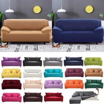 

1/2/3/4 seaters Elastic Universal Sofa Cover Knitted Thicken Stretch Slipcovers Living Room Couch Cover Armchair Cover