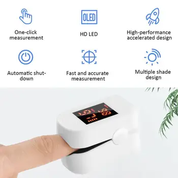 

Finger Oximeter Fingertip Pulsoximeter Medical Equipment Half Screen Heart Rate Spo2 PR Pulse Oximeter