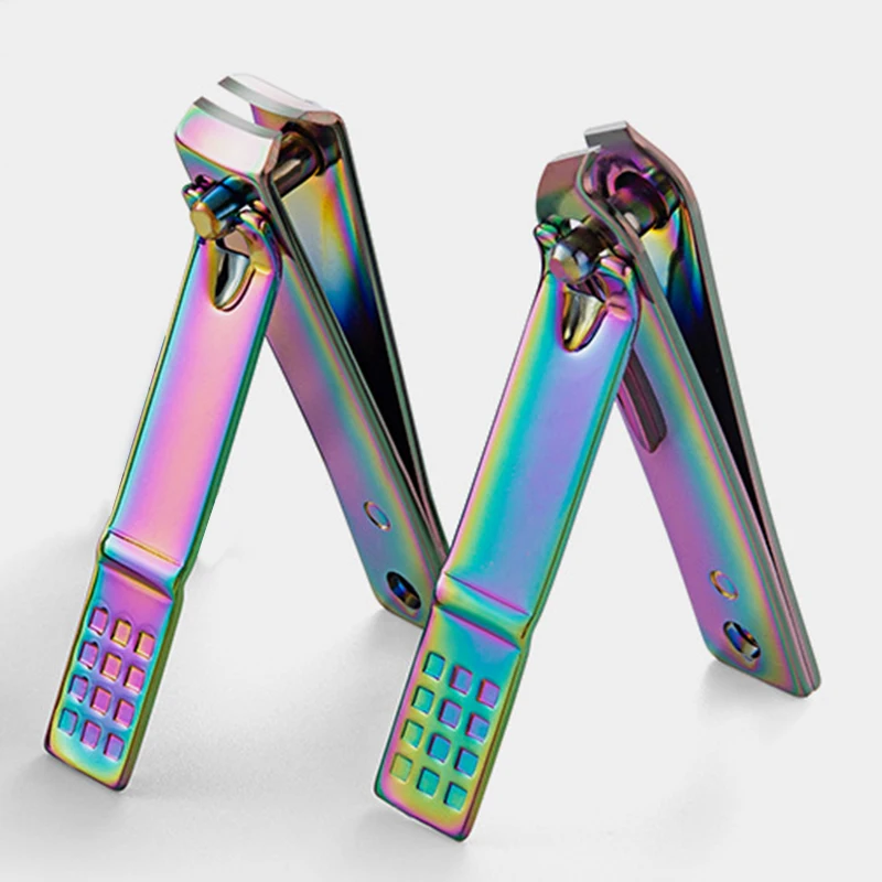 1pc Colorful Black Nail Clipper Cutter Stainless Steel Cuticle Scissors Machine Professional Toenail Trimmer Manicure Tool