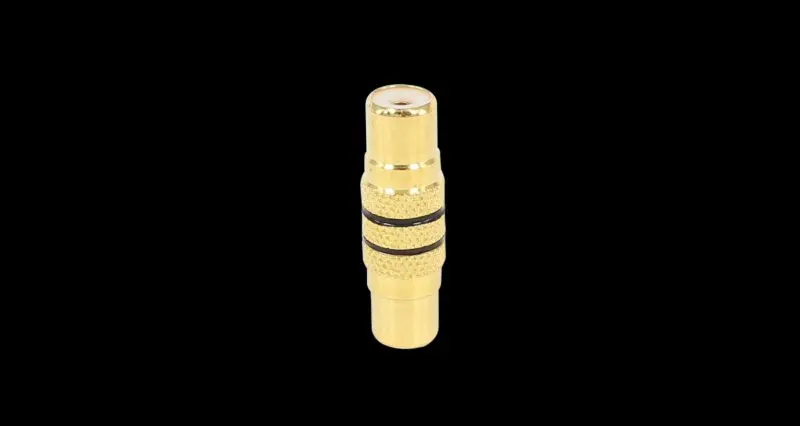Цельнометаллическая позолоченная одинарная RCA для женщин 1 шт. Lotus Female to Female прямой клапан расширение AV аудио и видео