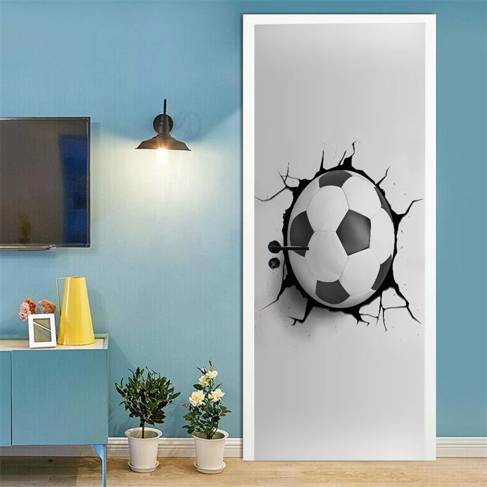 futebol, adesivo para decoração de quarto e basquete, mural removível