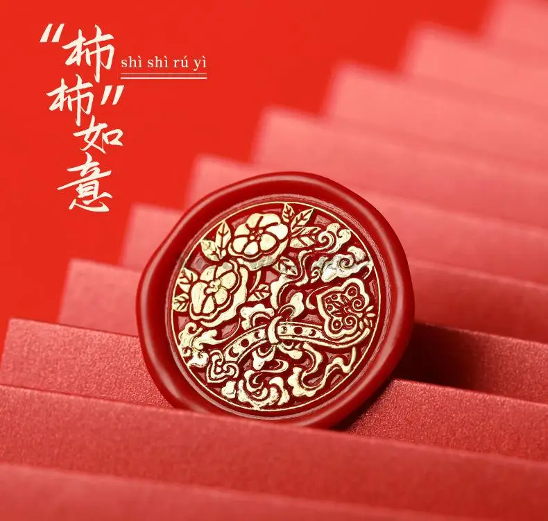 2022 Lunar New Year Stamp Sealing Seal Wax Fu Chun Chinese Traditional Elements Scrapbooking For Envelope Wedding Party