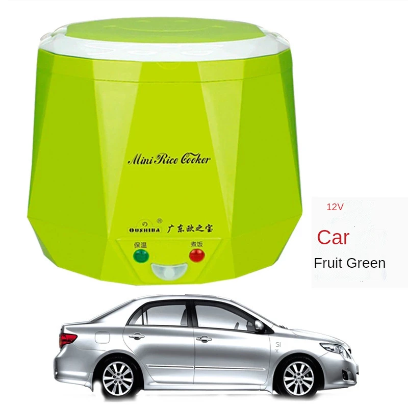 Mini Rice Cooker 1.6L Electric Heating Lunch Box Portable Thermostat Food Steamer Multi For Car Truck 12/24V | Бытовая техника