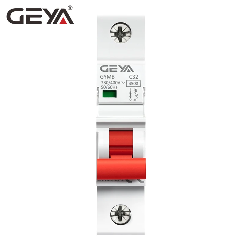 

Free Shipping MCB 220V 400V Mini Circuit Breaker C Type with CE CB SEMKO Certificate 4.5KA AC Switch GEYA