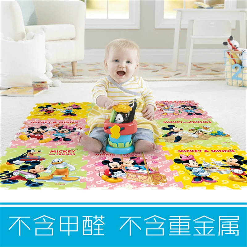 Disney Stitching Crawling Mat 30x30 9 Pieces Children Girl Mat Baby Game Pad Assembling Climbing Mat Baby Toy Mat Assembling