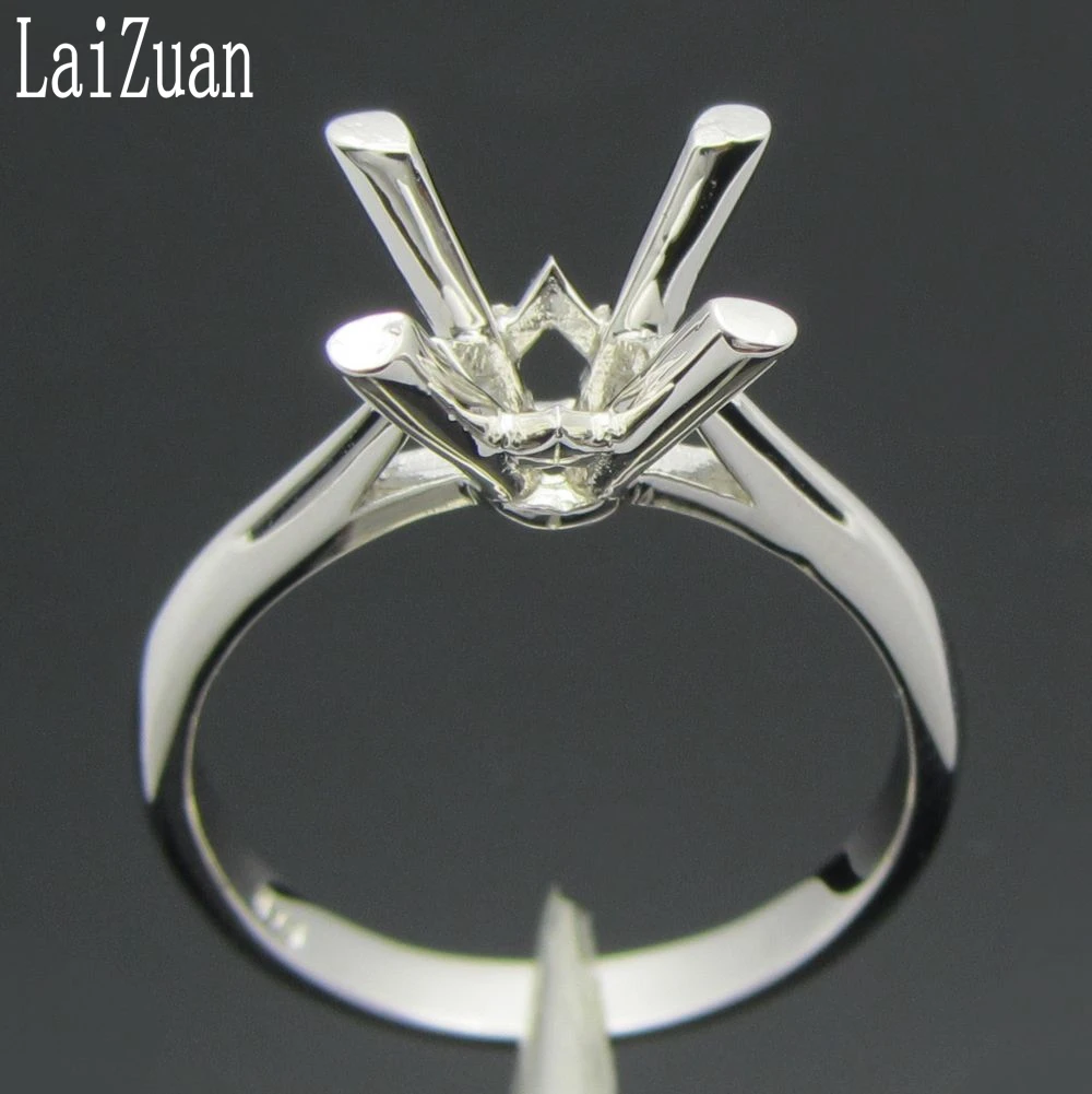 LaiZuan 925 sterling silver ring round Cut 8mm elegant wedding engagement Semi Mount Ring Women Trendy Fine jewelry wholesale | Украшения и