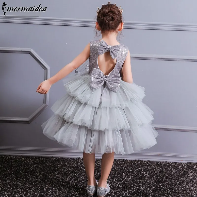 Летняя детская одежда; CostumeFashion; платье принцессы с цветочным узором для девочек; платье с блестками и большим бантом на спине для свадебной вечеринки; детская юбка-пачка; подарок