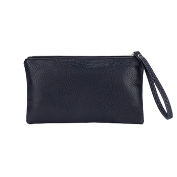 

Simple Men Women Wallets PU Leather Bag Zipper Clutch Coin Purse Phone Wristlet Portable Handbag For Party Shopping