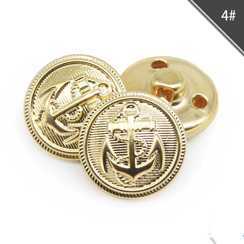 Vintage Copper Metal Button Set - 10pcs for Garment & Craft Sewing