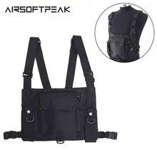 Тактический иди и болтай Walkie Talkie “иди и нагрудная сумка Подсумок пояс чехол для рации Военная боевая игра охотничьи боеприпасы держатель Rig Жилет с карманами