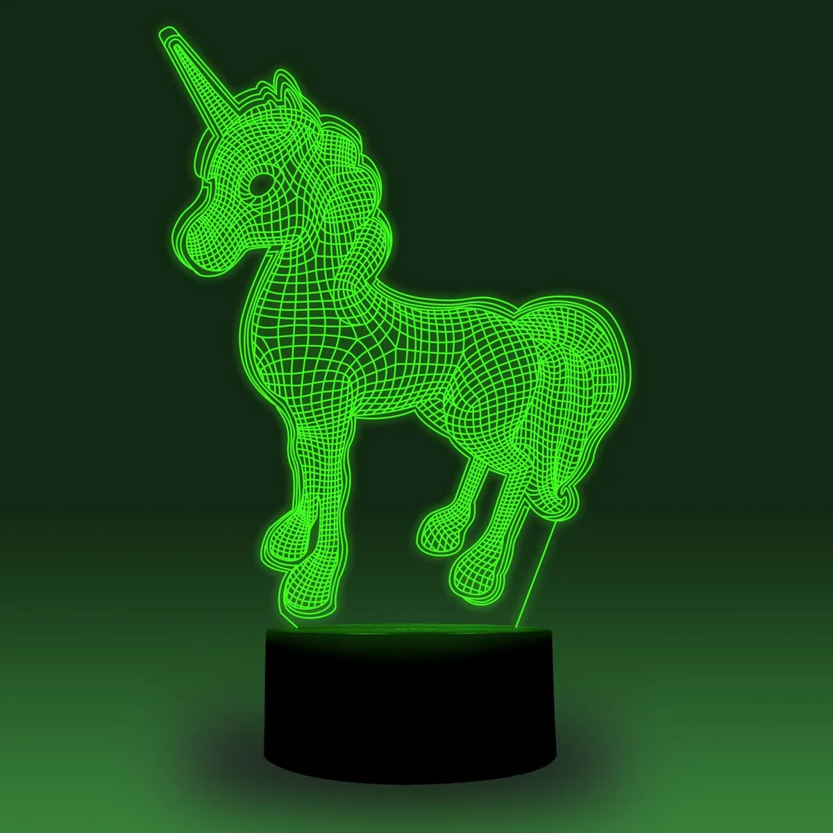 NiteApps 3D единорог светодиодный ночник настольная лампа Иллюзия подарок на день рождения приложение/сенсорное управление