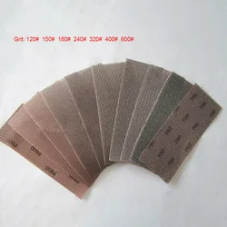 Disques abrasifs à mailles sans poussière, 93 × 230mm, 5 pièces, boucle à crochet Anti blocage, meulage à sec, feuille de ponçage, grain 120 à 600 