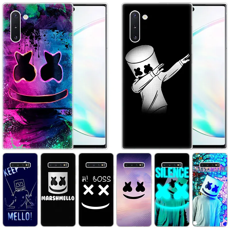 

DJ marshmallow Soft Silicone Case for Samsung Galaxy Note 10 Pro 9 8 5 M30S M40 S10E S10 5G S9 S8 Plus S7 S6 Edge S5 Cover
