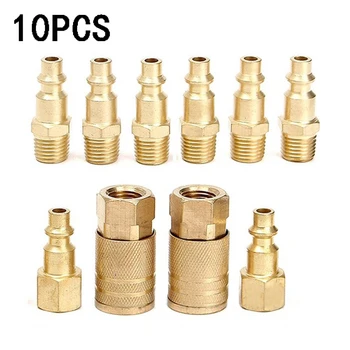 

10Pcs Set Connector 1/4 Inch Air Tool Hose Fittings Connector Adapter Accessories Air Tool & Air Compressors Parts