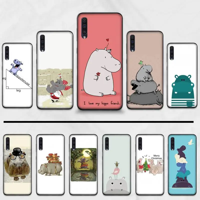 Милый бегемот чехол для телефона Samsung Galaxy A 3 6 7 8 10 20 30 40 50 70 71 10S 20S 30S 50S PLUS | Мобильные
