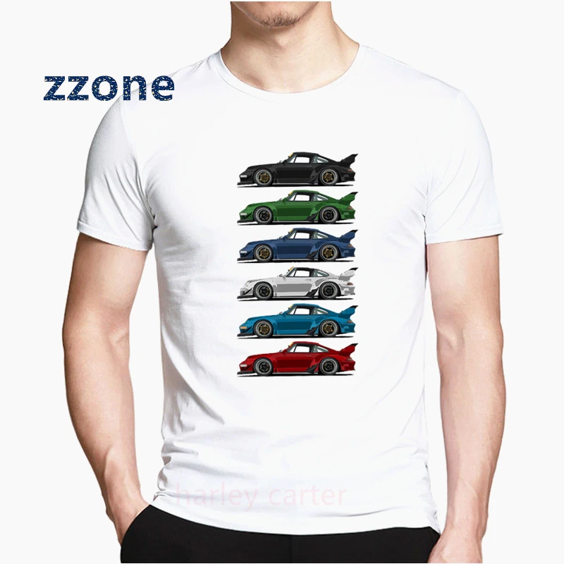 Футболка JDM мужская с принтом модная тенниска в стиле Харадзюку повседневный
