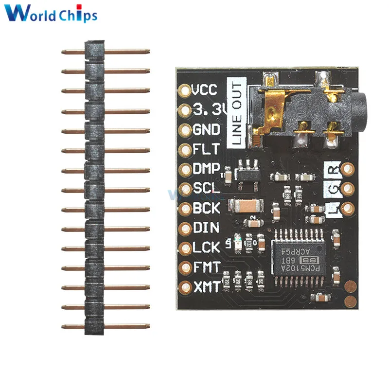 Плата декодера ЦАП PCM5102 PCM5102A плата I2S IIC интерфейса Φ модуль плеера звуковая для