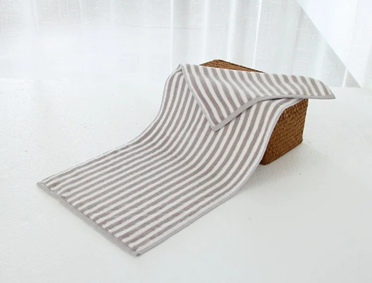 Yarn-dyed Jacquard Long-staple Cotton Stripes Towel Red Gift Box Hair Bath Three-piece Set Top Grade Business Gift Towel