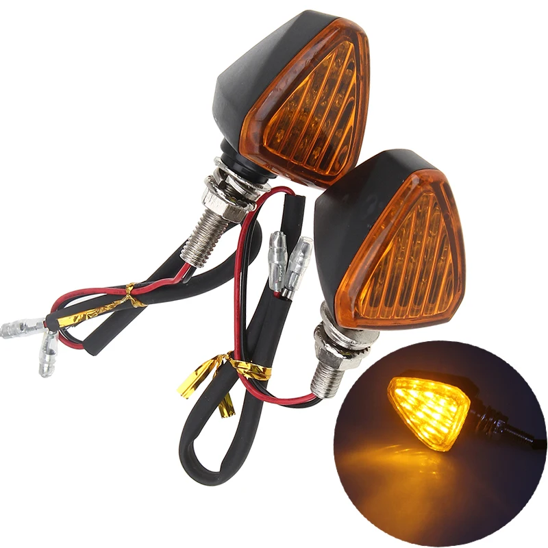 Amber/Smoke Lens Universal Motorcycle LED Turn Signal Indicators Lights