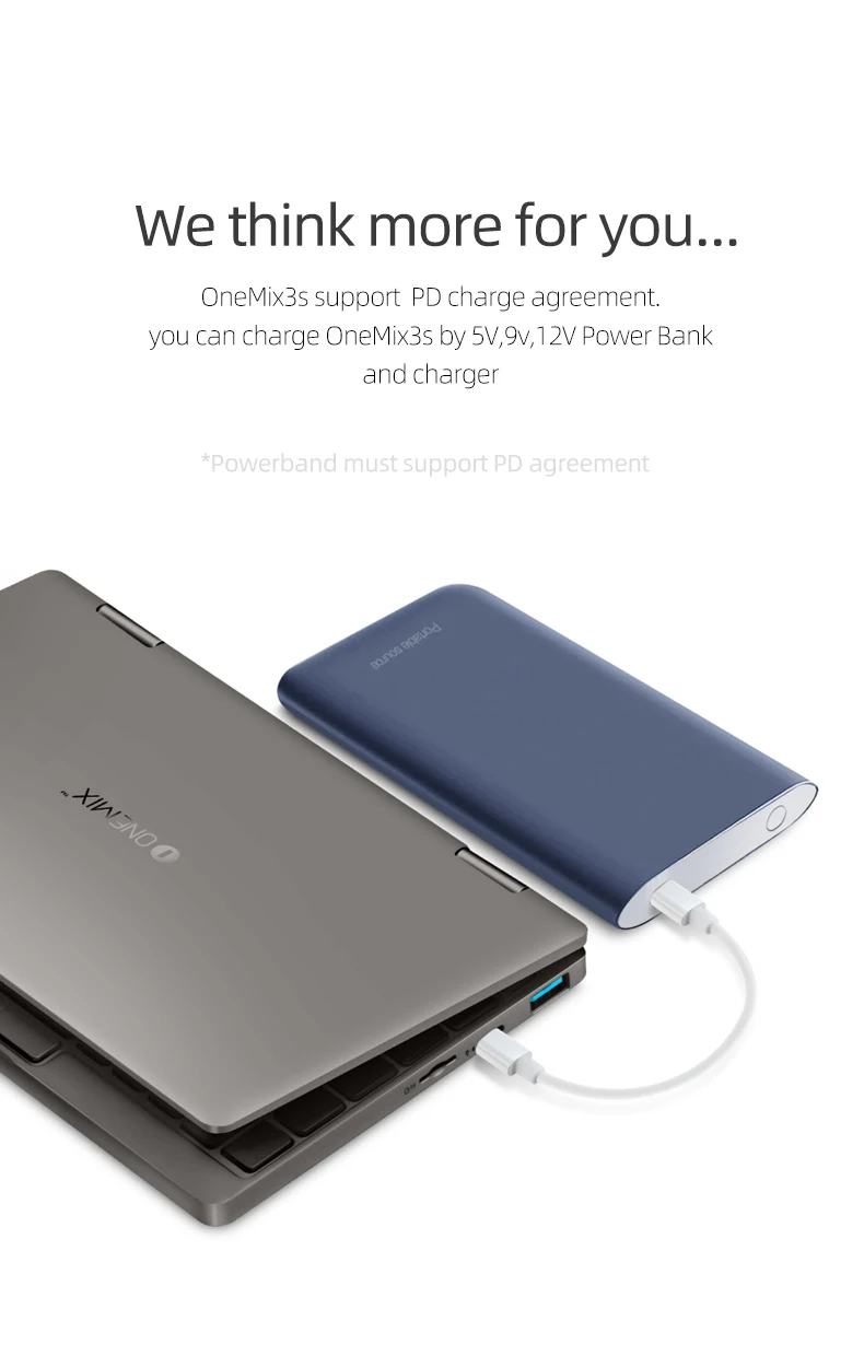 New One Netbook One Mix 3S Platinum Editie Yoga Pocket Laptop Intel Core i7-8500Y Dual-Core 8.4\