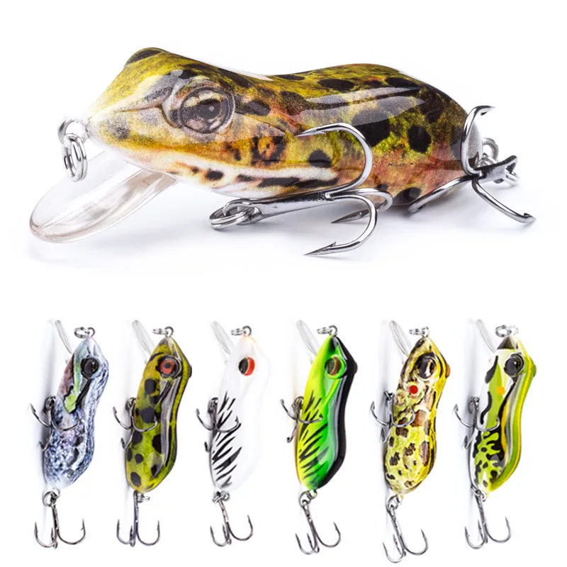 Agoie 63mm/10g Bionic Frosch Angelköder Topwater Hard Fish Wobbler Künstliche Angeln Kurbel Köder Schwimmendes Angelgerät