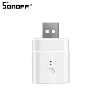 

SONOFF Micro USB Smart Adaptor Switch 5V Wireless Power Adaptor Smart Home Automation Works With Alexa/eWeLink/Google Home