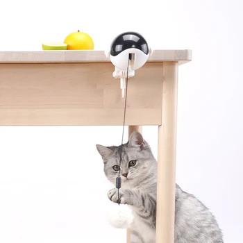 

Spring Rod Clip On Playing Exercise Interactive Cat Toy Kitten Pet Supplies Training Automatic Lifting Funny Ball Teaser