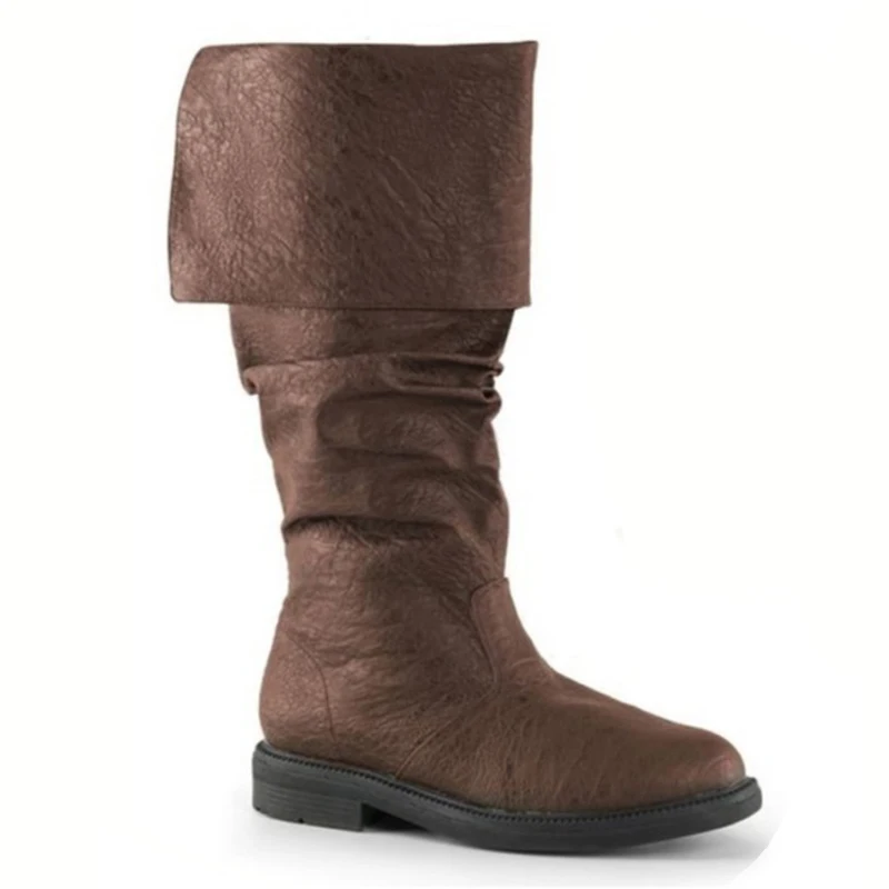 Chaussures Medieval Homme Bottes Médiévales Pour Homme - Style Pirate & Renaissance En Cuir Synthétique - Idéal Cosplay Et Fêtes Chaussure Medieval