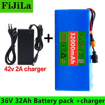 

36V 10S4P 32Ah battery pack 500W high power battery 42V 32000mAh Ebike electric bicycle BMS 42v battery with xt60 plug+charger
