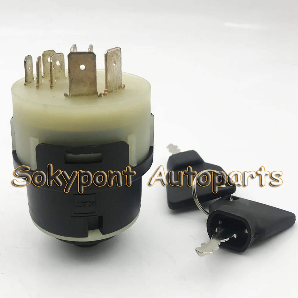 Замок зажигания с ключами для экскаватора JCB ELT20-0039 701/80184 New Holland 8055 ZTS 8018 8014 8027Z вилка тракторов 1 шт