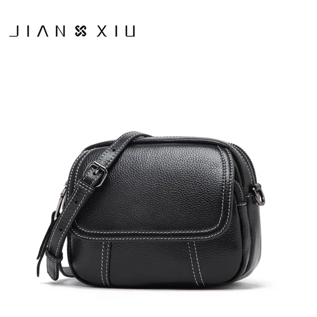 JIANXIU Brand Genuine Leather Bag Cross Texture Women Messenger Bags Shoulder Crossbody Luxury Handbag 2020 Women Bags Designer 1