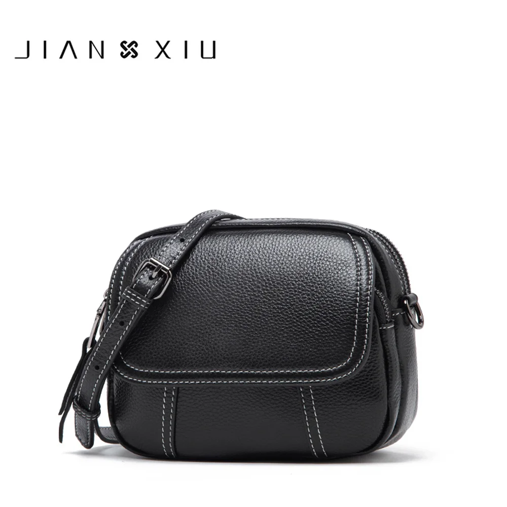 JIANXIU Brand Genuine Leather Bag Cross Texture Women Messenger Bags Shoulder Crossbody Luxury Handbag 2020 Women Bags Designer