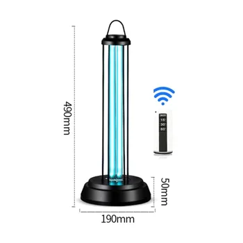 

Mobile UV Lamp Light 220V 38W Remote Household Portable for Bedroom Kitchen Office XH8Z