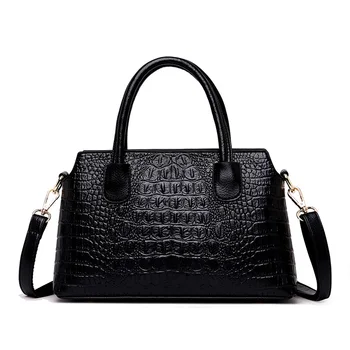 

Vintage Fashion Luxury Crocodile Pattern Tote Bag Ladies Genuine Leather Shoulder Bags for Women Handbag Trends