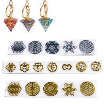 

17Pcs/set Flower Invitation Adhesive Star Moon DIY Explosion Energy Sticker Crystal Epoxy Sticker Metal Jewelry Accessories