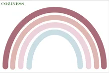 COZINESS alfombra de tela suave para habitación de niños, alfombrilla de juego antideslizante con suelo de arcoíris, para sala de estar y dormitorio, limitada